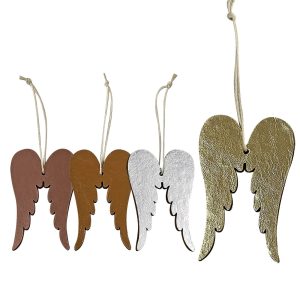 Στολίδι Κρεμαστό Φτερά Αγγέλου 8x5cm Xmasfest 1133053 (20ΤΜΧ)