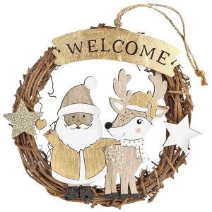 Στεφάνι Κλαδιών Άγιος-Τάρανδος 17x17cm Xmasfest 1133159 - Image 1