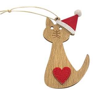 Στολίδι Κρεμαστό Γατούλα με Σκούφο 10cm Xmasfest 1133277 (20ΤΜΧ) - Image 1