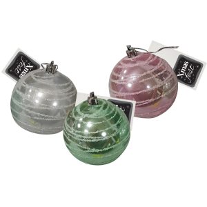 Μπάλα παλ Χρώμα με Χιόνι ø8cm Xmasfest 1133301 (16ΤΜΧ) - Image 1