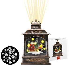 Φανάρι Άγιος με Λαμπάκια και Προτζέκτορα Usb/μπαταρίας 21x13,5x8cm Xmasfest 1133321