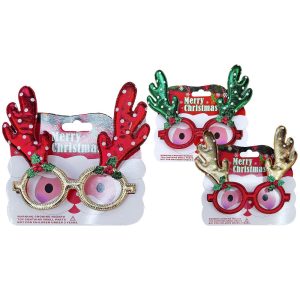 Γυαλιά Xmas Τάρανδος 16x14cm Xmasfest 1133413 (12ΤΜΧ) - Image 1