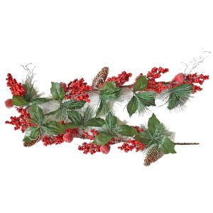 Γιρλάντα Χριστουγεννιάτικη με γκι Καρπούς και Κουκουνάρια 130cm Xmasfest 1133470 - Image 1