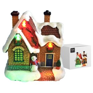 Παράσταση Xmas Σπιτάκι Φωτεινό 10x9,5x6,5cm Xmasfest 1133478 (8ΤΜΧ) - Image 1