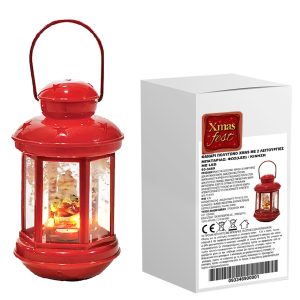 Φανάρι Πολύγωνο Xmas με 2 Λειτουργίες 18x10x10cm Xmasfest 1133489