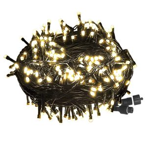 100 Λαμπάκια LED Λευκό Θερμό σε Σειρά με Επέκταση & Προγράμματα IP44 5m (δεν Περιέχεται ο Μετασχηματιστής) Xmasfest 1133498