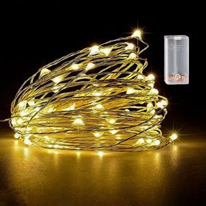 100 Λαμπάκια LED Copper Μπαταρίας Λευκό Θερμό σε Σειρά με Controller IP20 10,3m Xmasfest 1133507 - Image 1