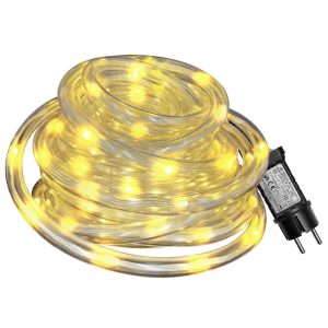Φωτοσωλήνας 200 LED 10m Λευκός Θερμός με Προγράμματα IP44 ø11mm 10m (+3m Extra Καλώδιο) Xmasfest 1133511 - Image 1