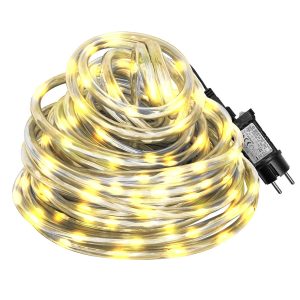 Φωτοσωλήνας 400 LED 20m Λευκός Θερμός με Προγράμματα IP44 Φ11mm 20m (+3m Extra Καλώδιο) Xmasfest 1133513