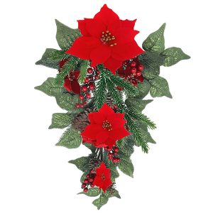 Δάκρυ με Χριστουγεννιάτικη Διακόσμηση Αλεξανδρινά 72cm Xmasfest 1133518 - Image 1