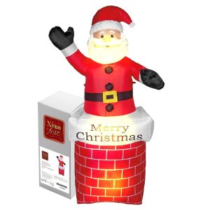 Άγιος Καμινάδα 2,1m με φως Φουσκώνει-Ηλεκτρικός Ip44 Xmasfest 1133530 - Image 1