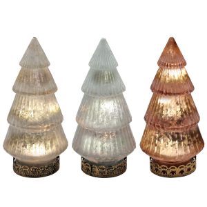 Φανάρι led Γυάλινο Δέντρο Τύπου Άλας Ιμαλαίων 16x7cm Xmasfest 1133544 (6ΤΜΧ) - Image 1