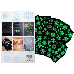 Αυτοκόλλητα Xmas Φωσφόριζε 32x20cm Xmasfest 1133605 (12ΤΜΧ)