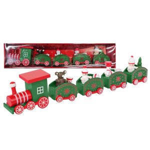Τραινάκι Ξύλινο Χριστουγεννιάτικο 25x5,5cm Xmasfest 1133610