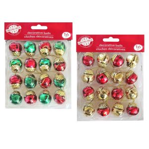 Καμπανάκια Σχέδιο Κουκουνάρι σετ=16τεμ 2x2cm Xmasfest 1133614