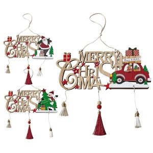 Ξύλινο Κρεμαστό Merry Christmas 24x11cm Xmasfest 1133658