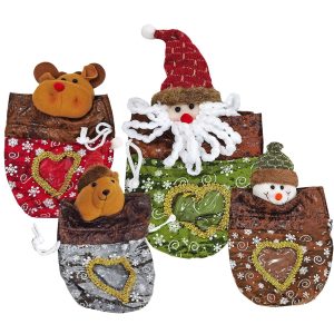 Τσαντάκι Πουγκί με Παράθυρο & Φιγούρα Xmas 24x16cm Xmasfest 1133692