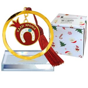 Γούρι Επιτραπέζιο Κρυστάλινο Πέταλο ~8x5cm Xmasfest 1133702 - Image 1