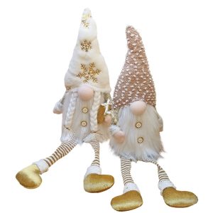 Άγιος Gnome Λευκός Μακρυά Πόδια 70cm Xmasfest 1133715 - Image 1