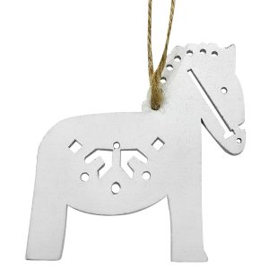 Στολίδι Ξύλινο Αλογάκι 7cm Xmasfest 1133741 (10ΤΜΧ)