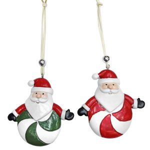 Στολίδι Polyresin Άγιος σε Τροχό 7,5cm Xmasfest 1133750