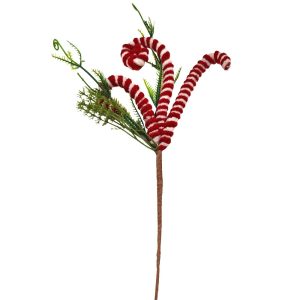 Κλαδί με 3 Μπαστούνια Σχεδίου Γλυφιτζούρια 27cm Xmasfest 1133757 (10ΤΜΧ) - Image 1