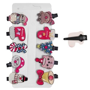 Κλιπ Μαλλιών Xmas Φιγούρα 4cm Xmasfest 1133800 (10ΤΜΧ)