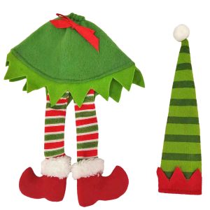 Θήκη Κρασιού Xmas Ξωτικό-Δέντρο 43cm Xmasfest 1133831 - Image 1