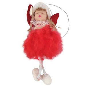 Στολίδι Κρεμαστό Αγγελάκι με Κόκκινο Φόρεμα 20cm Xmasfest 1133832