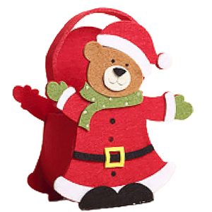 Καλάθι Τσόχινο Αρκούδος με Σκούφο 16x15x6cm Xmasfest 1133838