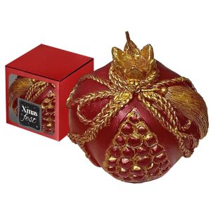 Κερί Ρόδι Χριστουγέννων 9cm Xmasfest 1133846 - Image 1