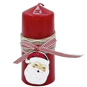 Κερί Κολώνα με Άγιο Βασίλη 12x5cm Xmasfest 1133848 (16ΤΜΧ) - Image 1