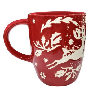 Κούπα Κόκκινη Ελάφια 13x10cm Xmasfest 1133857 (48ΤΜΧ) - Image 1