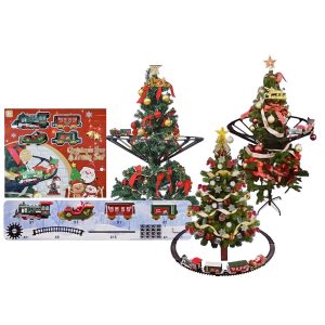 Τρένο Μπαταρίας με Βάση για Δέντρο Χριστουγεννιάτικο 49x43x6cm Ράγες= ø80cm Xmasfest 1133877 - Image 1