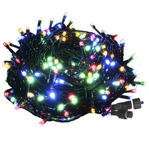 100 Λαμπάκια LED Πολύχρωμα σε Σειρά με Επέκταση & Προγράμματα IP44 5m (δεν Περιέχεται ο Μετασχηματιστής) Xmasfest 1133886