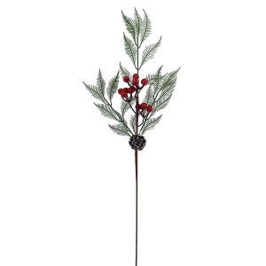 Κλαδί με γκι & Κουκουνάρι 72cm Xmasfest 1133899 - Image 1