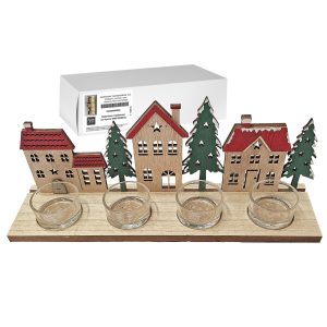 Κηροπήγιο Παράσταση για 4 Ρεσώ 30x11x7,5cm Xmasfest 1133915 (2ΤΜΧ) - Image 1