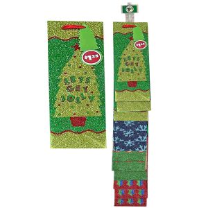 Τσάντα Δώρου Ποτού  Χάρτινη Χριστουγέννων 35,5x11,5x11,5cm Xmasfest 1133922 (12ΤΜΧ) - Image 1