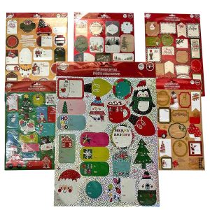 Ευχετήρια Αυτοκόλλητα Χριστουγέννων για Δώρα σετ=60τεμ 24x28,5cm Xmasfest 1133923