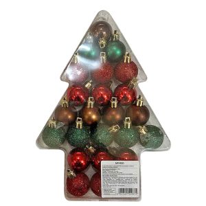 Μπάλες Δέντρου Χριστουγέννων σετ=24τεμ ø3cm Xmasfest 1133929 - Image 1