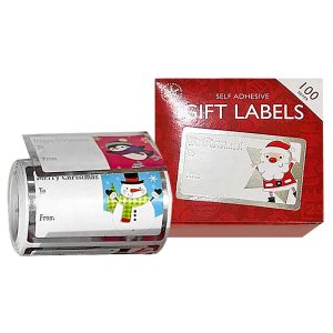 Ρολό Ευχετήρια Αυτοκόλλητα Δώρου Ρολό=100τεμ 5,5x3,5cm Xmasfest 1133933 (36ΤΜΧ)