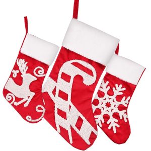 Μπότα Χριστουγέννων Βελουτέ 3D Σχέδια 45x29cm Xmasfest 1133935