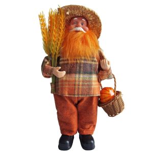 Άγιος Βασίλης Αληθοφανής με Κολοκύθα 31cm Xmasfest 1133946