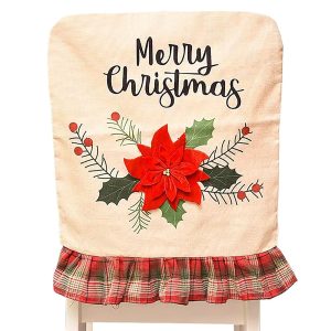 Κάλυμμα Πλάτης Καρέκλας Λινάτσα με 3D Αλεξανδρινό 54x49cm Xmasfest 1133957 - Image 1