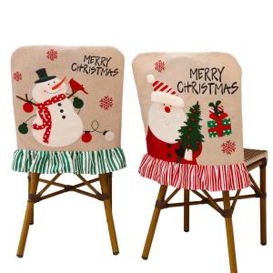 Κάλυμμα Πλάτης Καρέκλας Λινάτσα Άγιος 3D 52x46cm Xmasfest 1133958 - Image 1