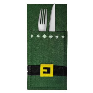 Θήκη Μαχαιροπήρουνων Xmas Πράσινη 22x10cm Xmasfest 1133959 (10ΤΜΧ) - Image 1