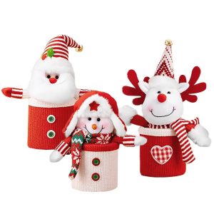 Κουτί με Χριστουγεννιάτικη Φιγούρα 27x ø10cm Xmasfest 1133981 - Image 1