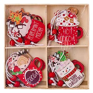 Στολίδια Ξύλινα Χριστουγεννιάτικες Φιγούρες Σετ=12 τεμ 6cm Xmasfest 1133984 - Image 2