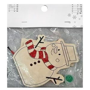 Διακοσμητικό DIY Ξύλινο με Χρώματα & Πινέλο 15x12cm Xmasfest 1133990 - Image 2