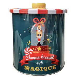 Μεταλλικό Κουτί Κυλινδρικό με Καρυοθραύστη 18x ø15,5cm Xmasfest 1133995